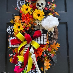 fall wreath, Halloween wreath, front door wreath, Halloween