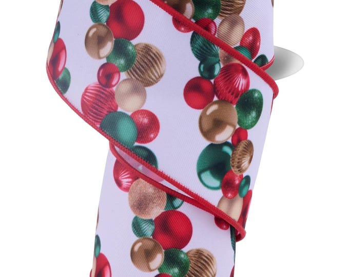 2.5" x 10yd Ball Ornament Garland Ribbon
