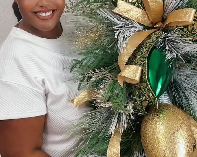 xl Christmas door swag wreath