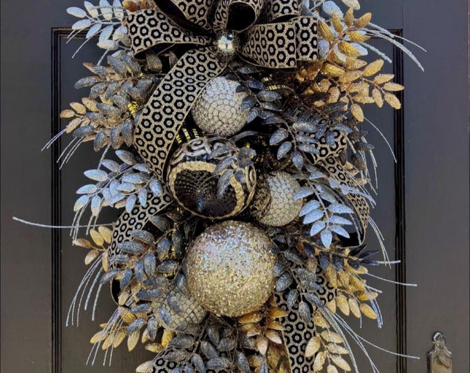 Year round glam swag wreath