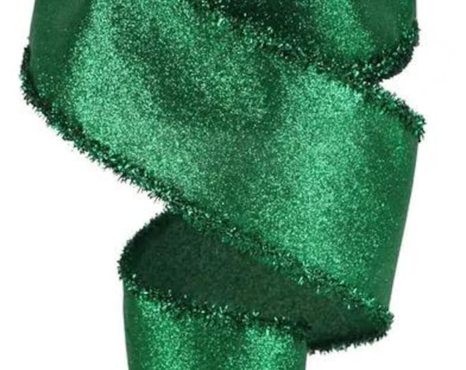 2.5" x 10yd Shimmer Glitter/Tinsel ribbon