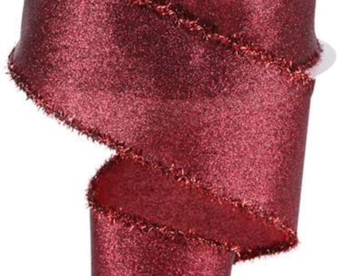 2.5" x 10yd Shimmer Glitter/Tinsel Ribbon