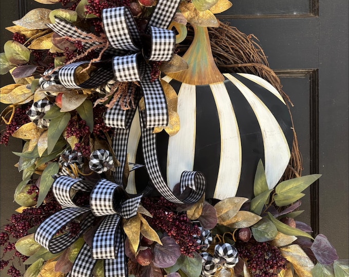 fall wreath, pumpkin wreath, fall decor