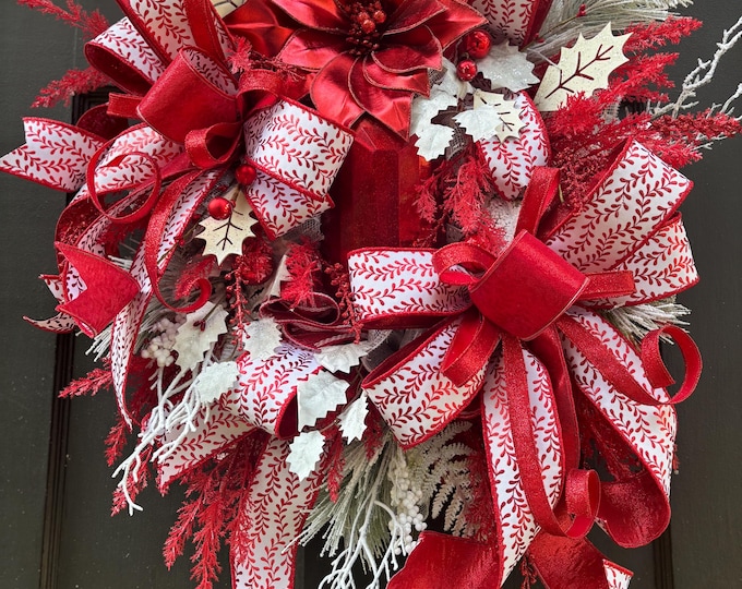 Christmas wreath, jewel swag, luxury wreath, traditional Christmas decor
