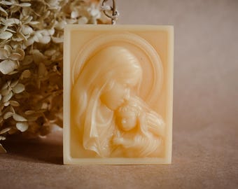 Virgin and Child Jesus Beeswax Candle