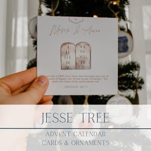 Pacote de enfeites e cartões da Árvore de Jessé - Calendário do Advento Católico