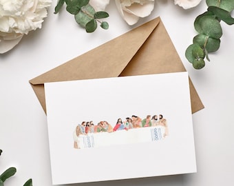 Last Supper Blank Greeting Card