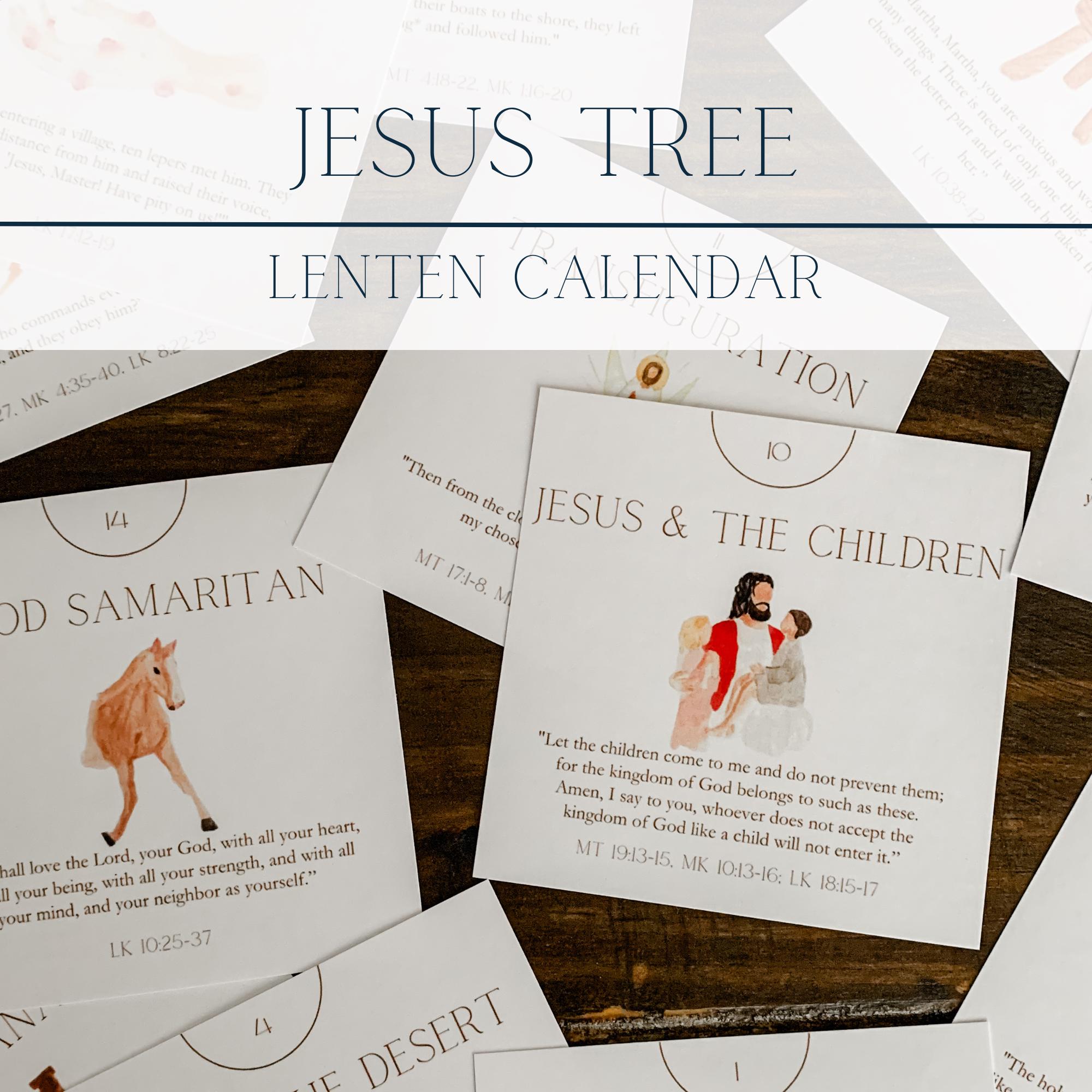 Jesus Tree Cards - Catholic Lenten Calendar