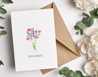 Spiritual Bouquet Blank Greeting Card