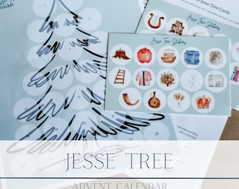 Jesse Tree Stickers - Advent Calendar, Christmas Countdown, Sticker Calendar
