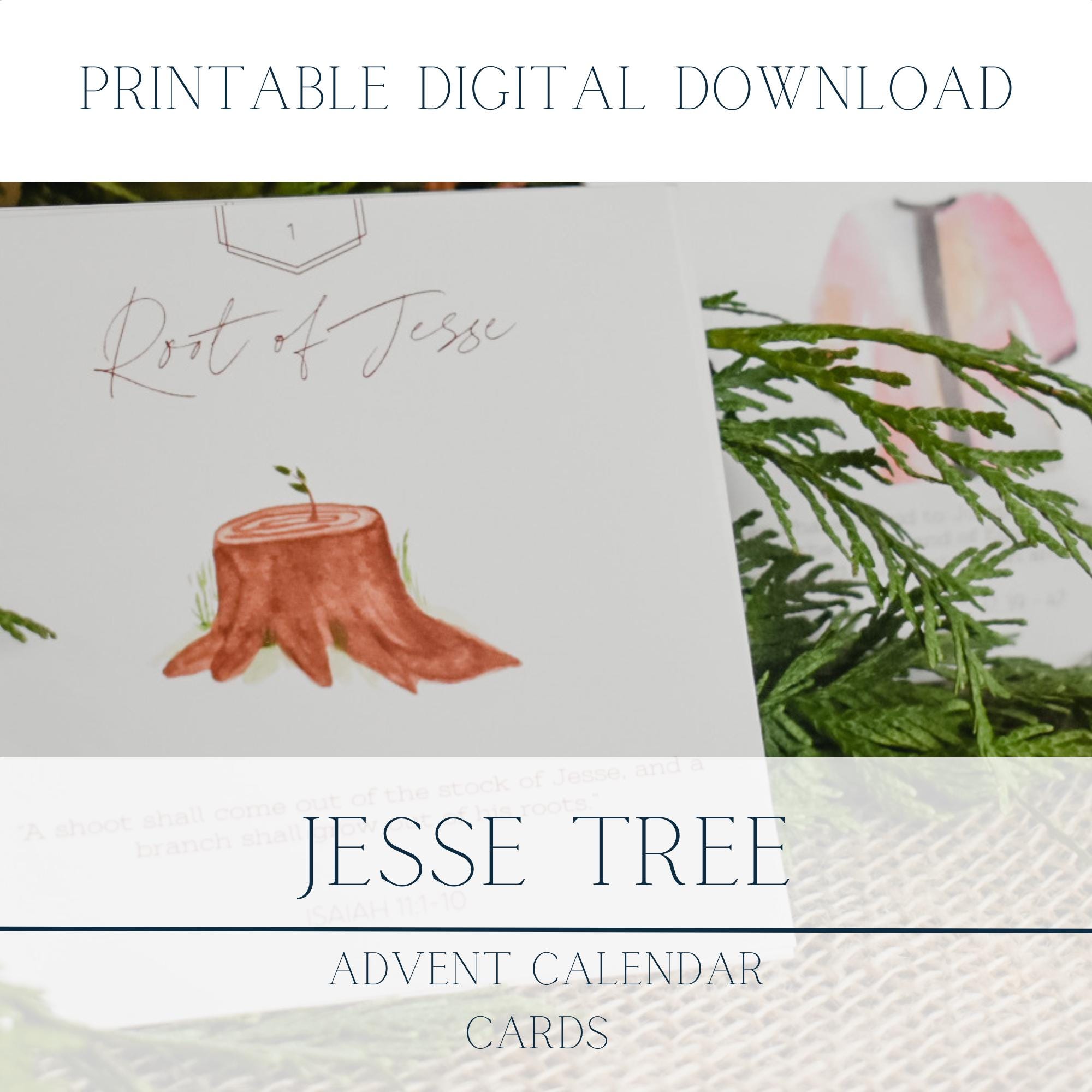 Printable Jesse Tree Ornament Cards PDF - Catholic Advent Calendar - Etsy