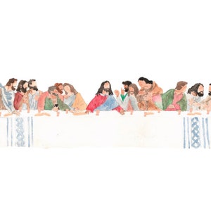 Last Supper Watercolor Art Print - Custom Art