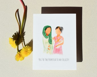 Perpetua and Felicity Card - Catholic Valentines Day Card, Friend Card, Galentines Day