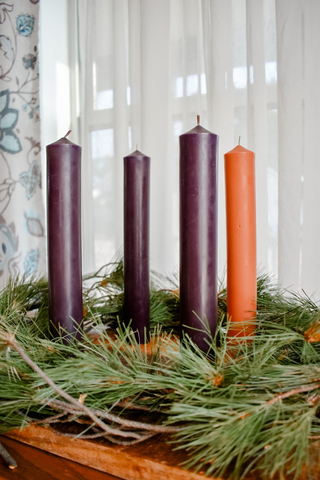 Advent Candles Tall 10.5 Set 100 Beeswax Large Etsy