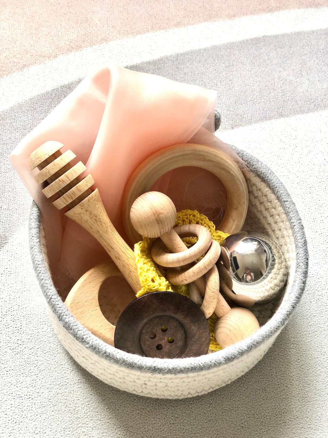 Baby First Set Treasure Basket / Heuristic Set / Sensory Play Etsy