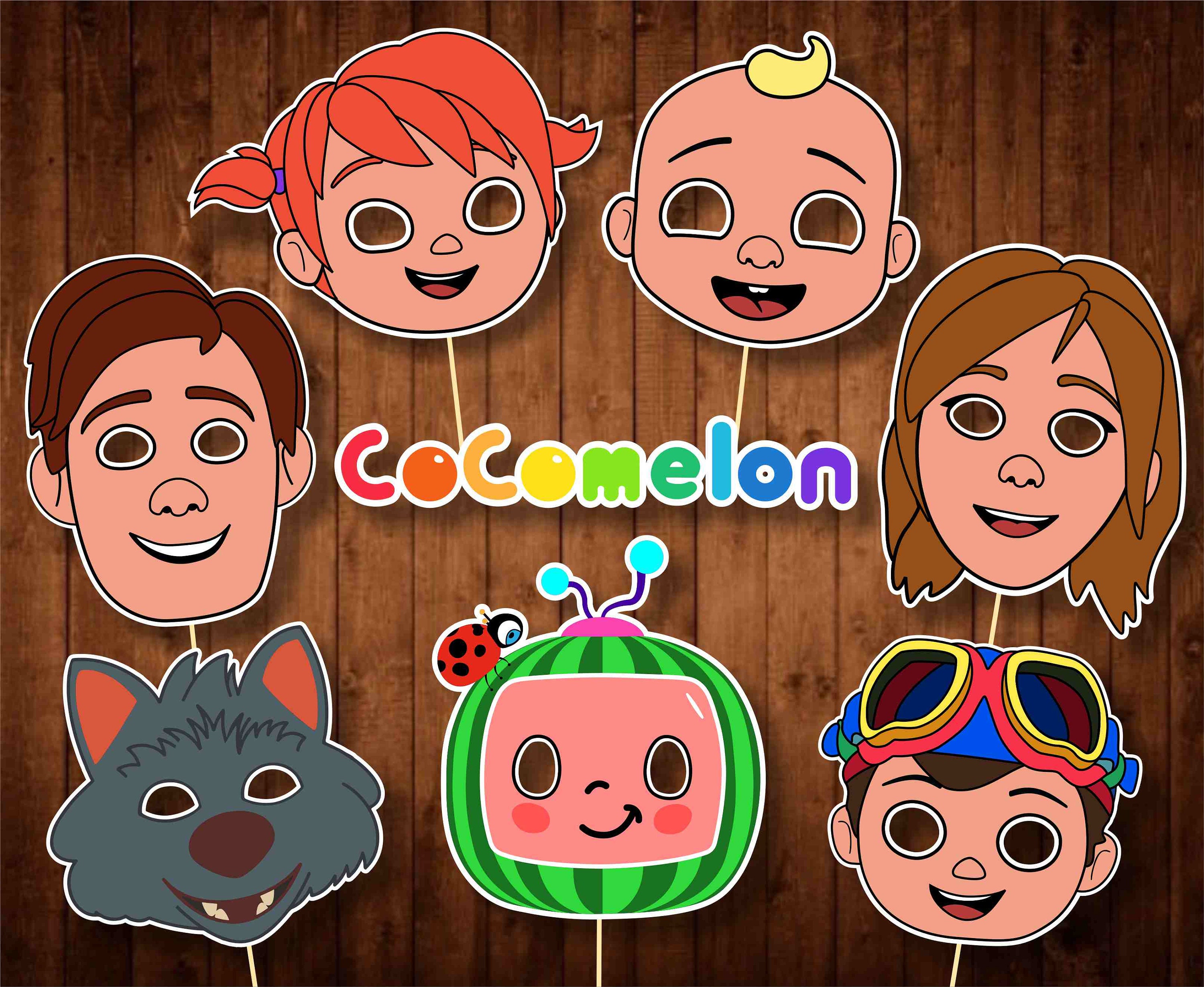 Cocomelon Photo Booth Props Printable Party Decorations Etsy | My XXX ...