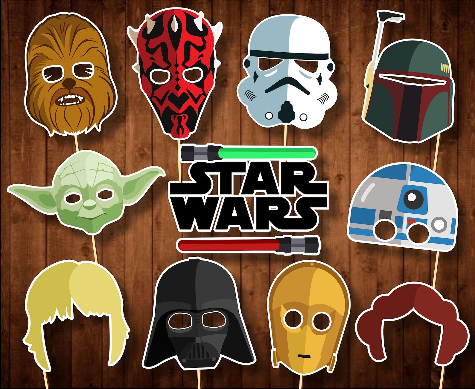Star Wars Photo Booth Props Party Decorations Birthday | Etsy