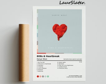 Kanye West 808s And Heartbreak Poster Etsy
