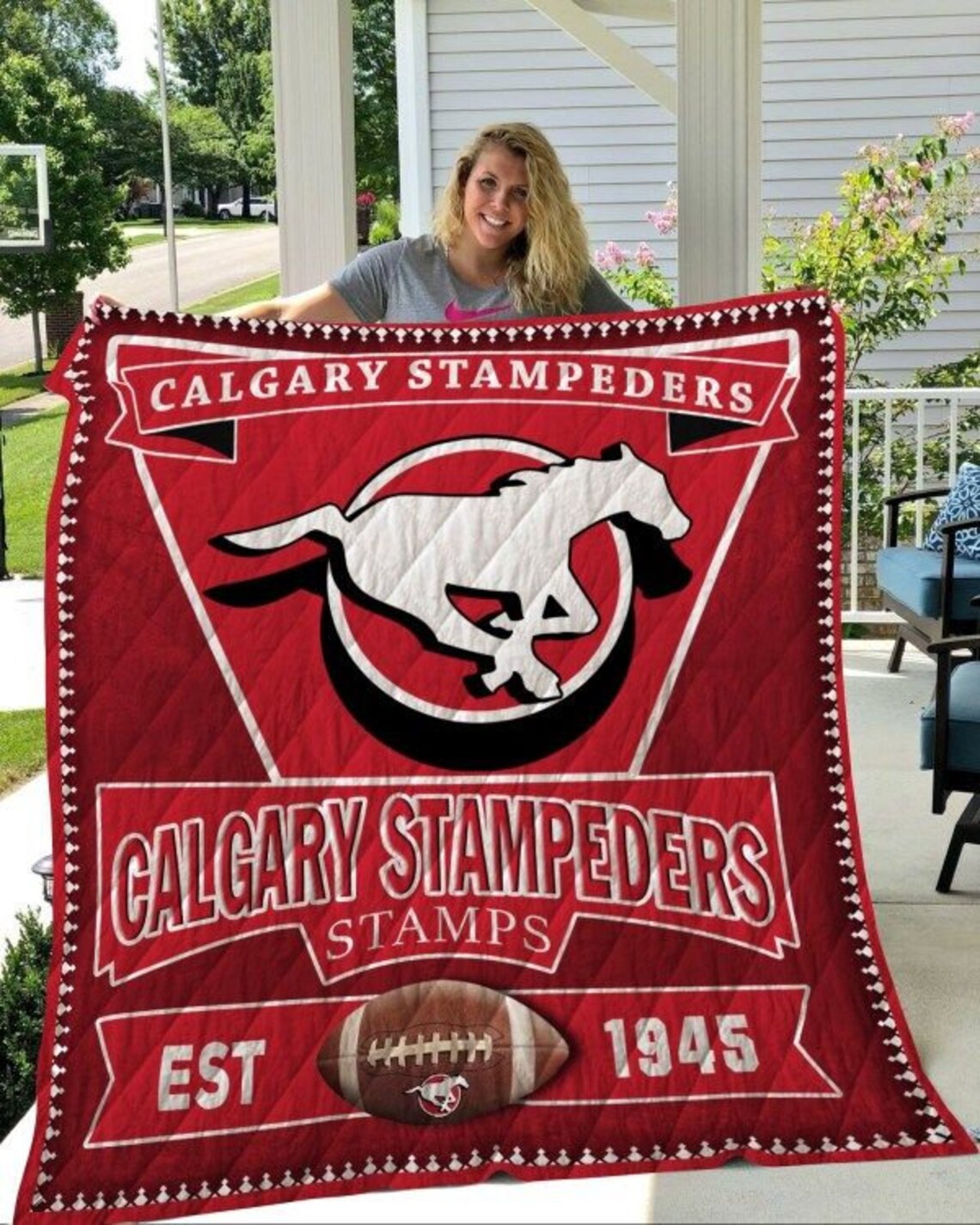 Rugby Team Calgary Stampeders Quilt Blanketthin blankets Etsy