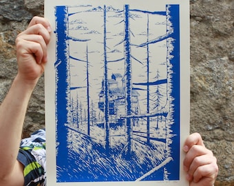 AMASIA screen printing - Taiga - Blue