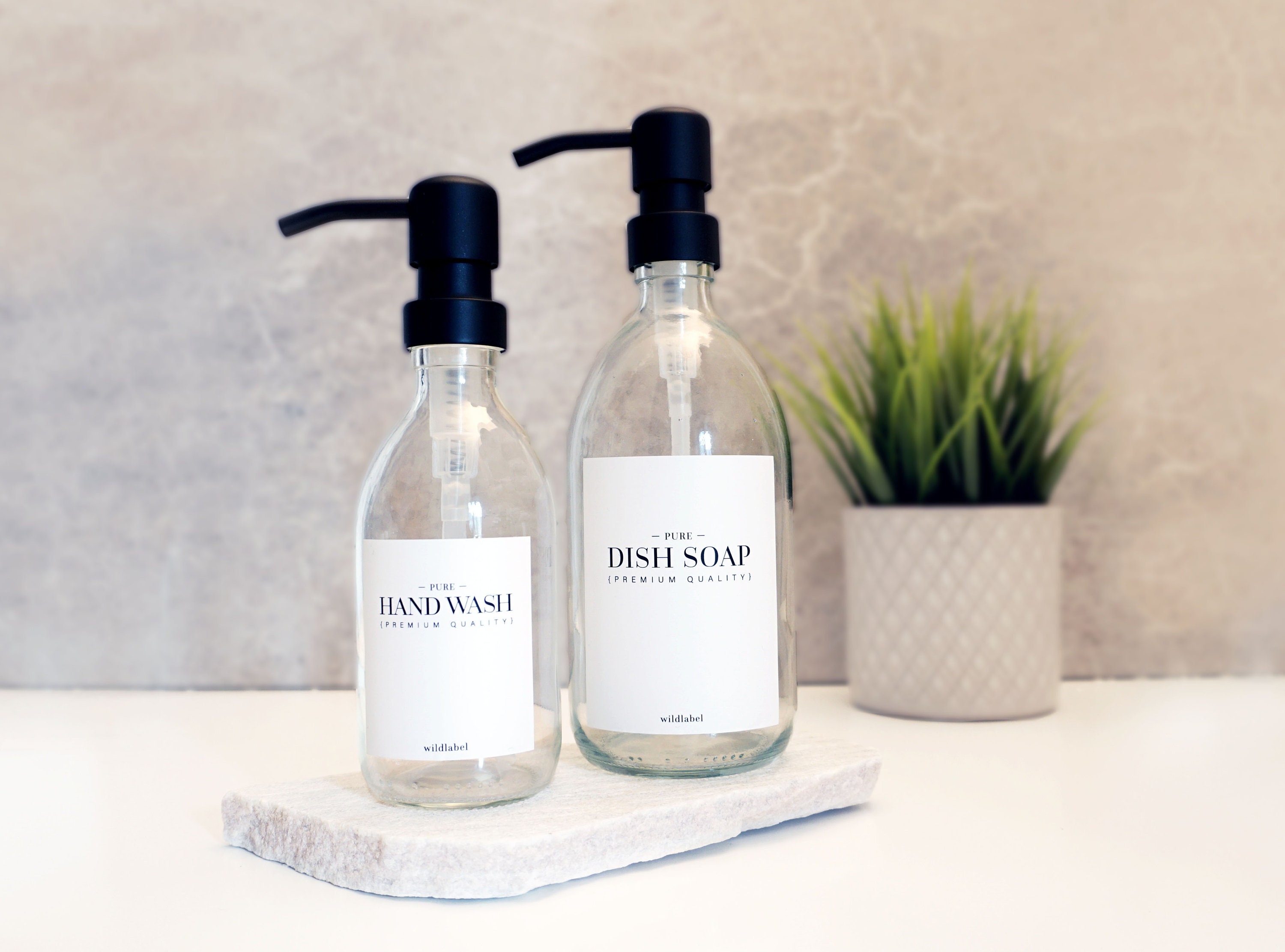 Seifenspender aus Klarglas Personalisierbar Shampooflasche | Etsy