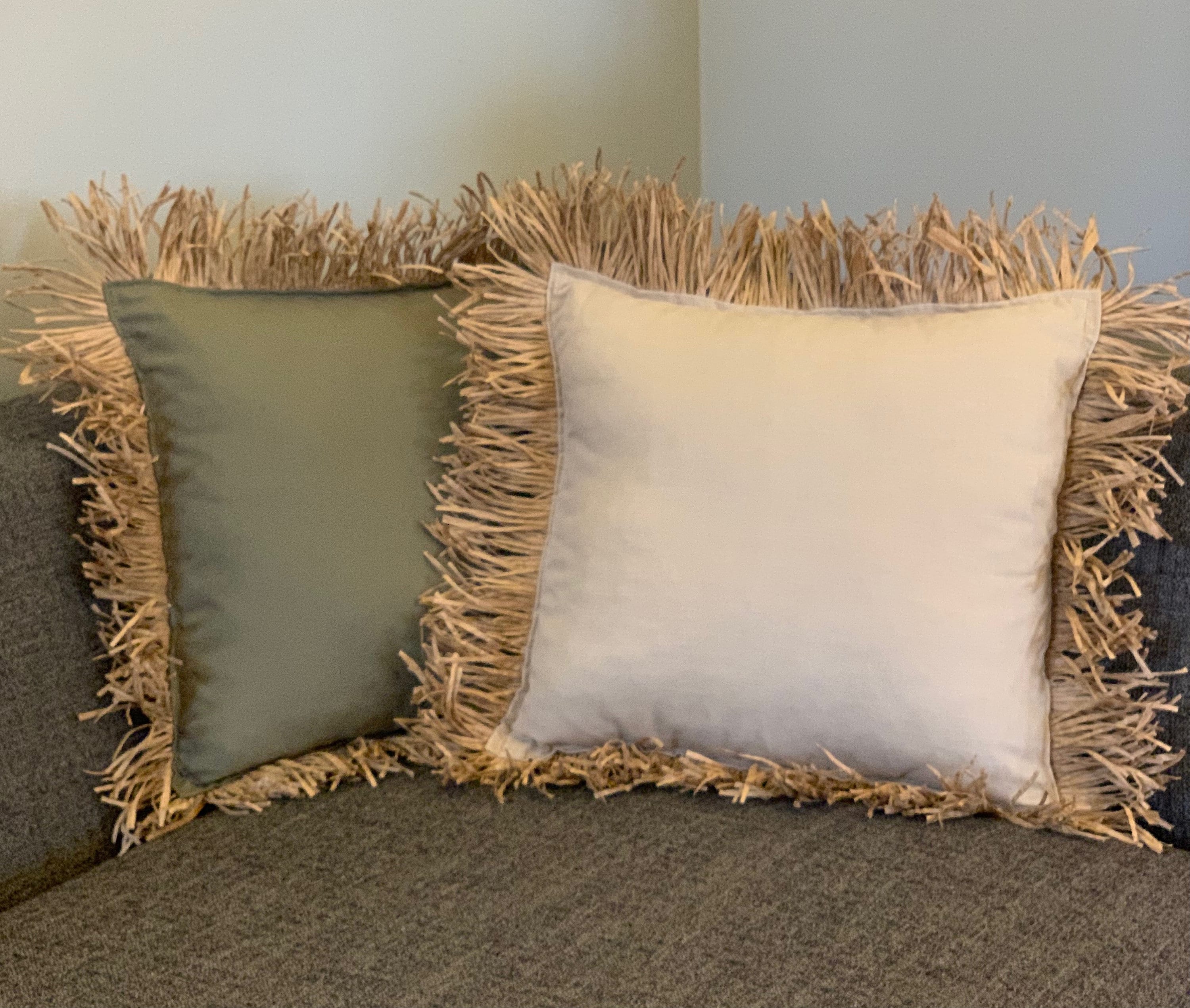 Raffia pillow covers hotsell