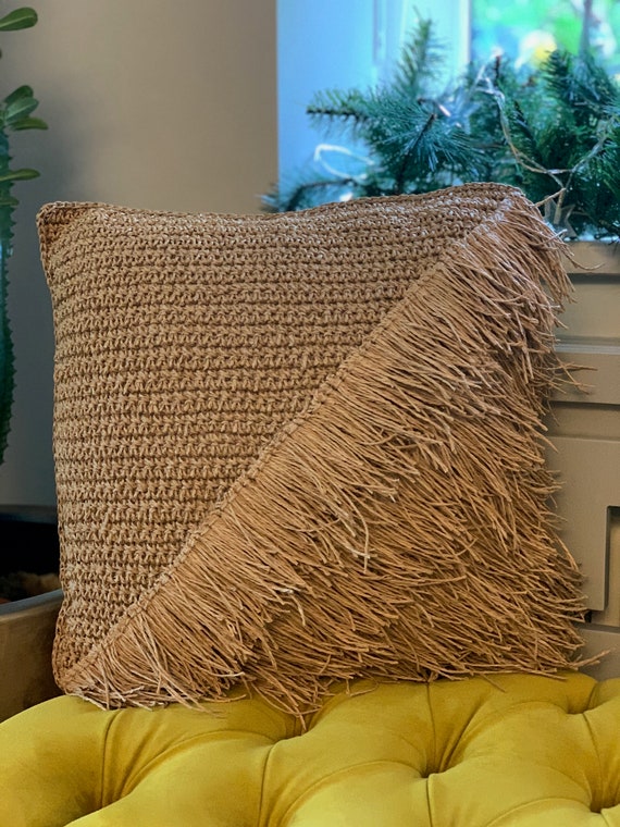 Raffia pillow covers sale