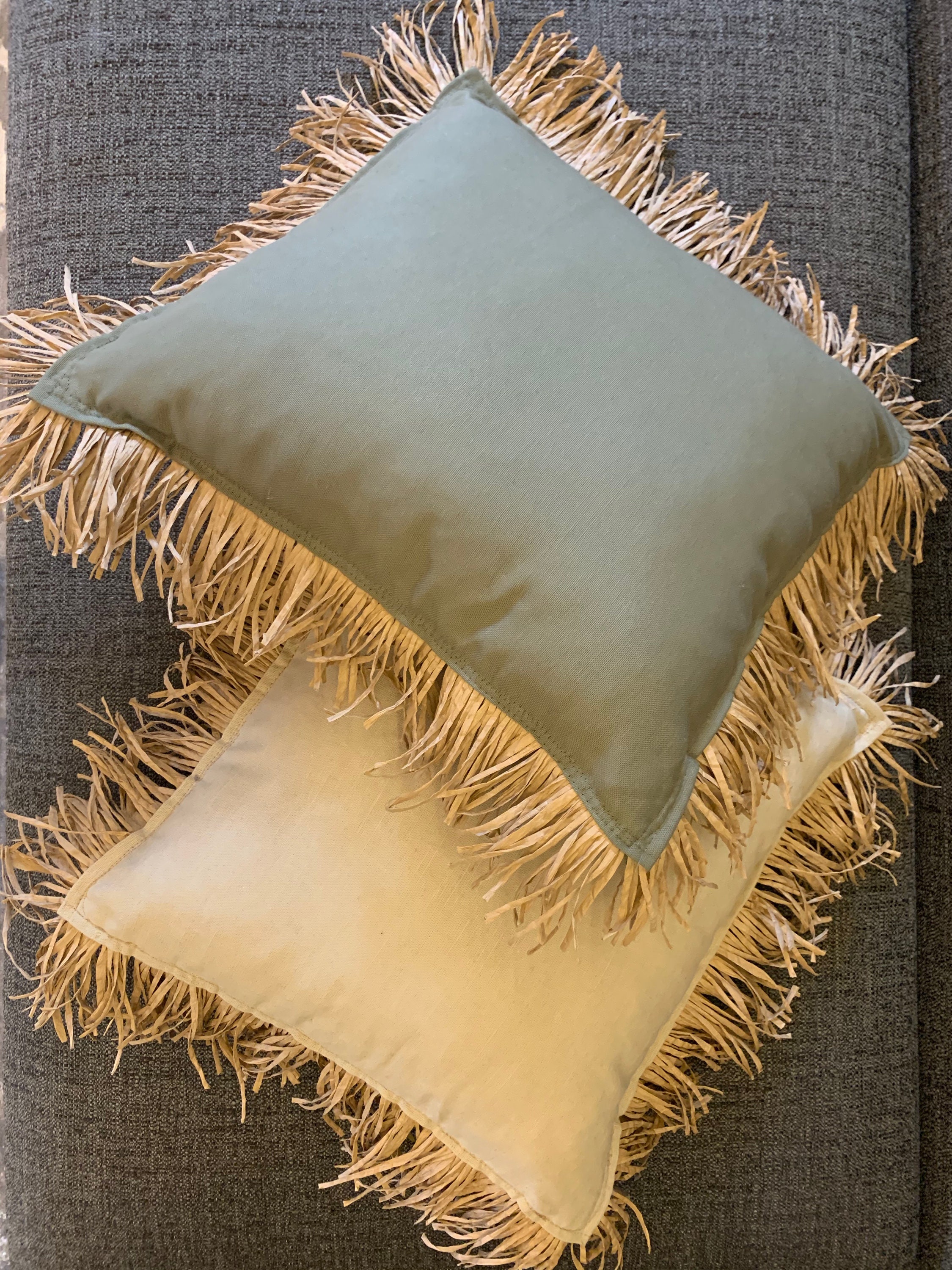 Raffia pillow covers sale