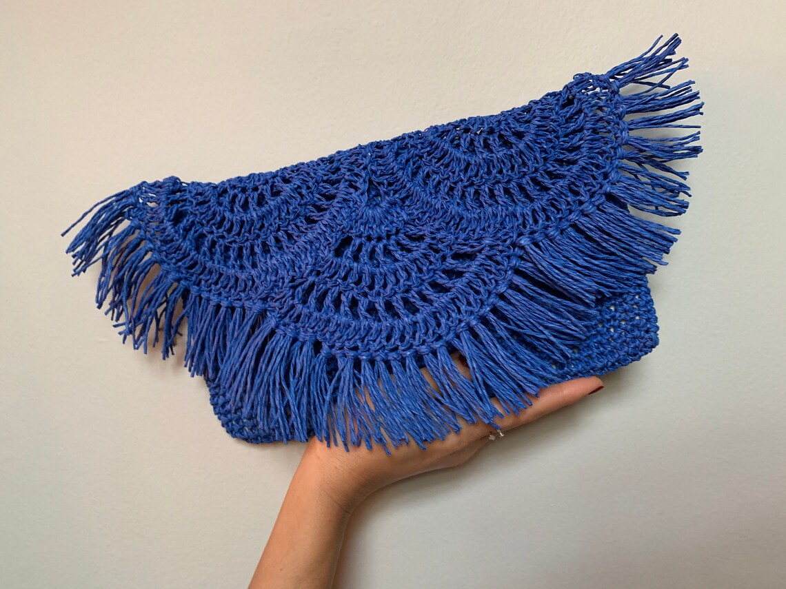 Raffia Bag Clutch Straw Clutch Summer Bag Boho Bag Straw Etsy