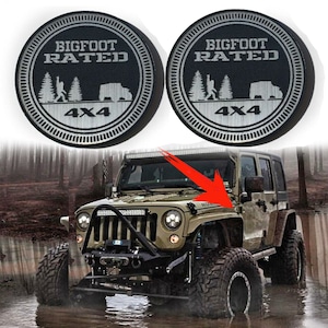 2 BIGFOOT Rated 4x4 fender badge emblem