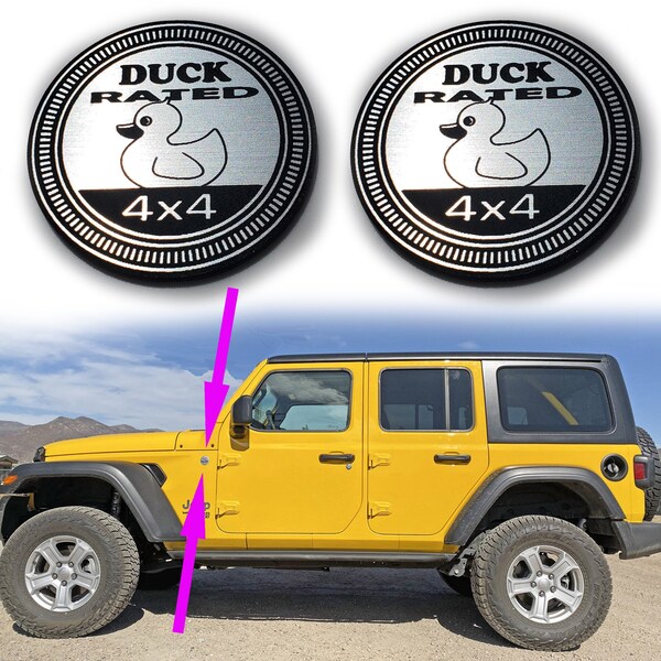 2pc Beach Rated Auto Fender Emblem Sticker 4x4 Badge SUV Truck 2.36 6cm