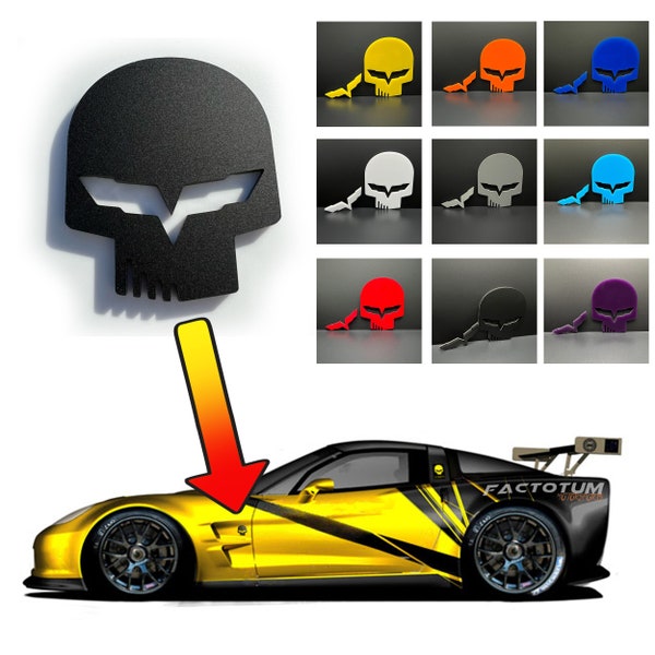Ein JAKE Skull für C6 Racing Emblems Abzeichen C6R
