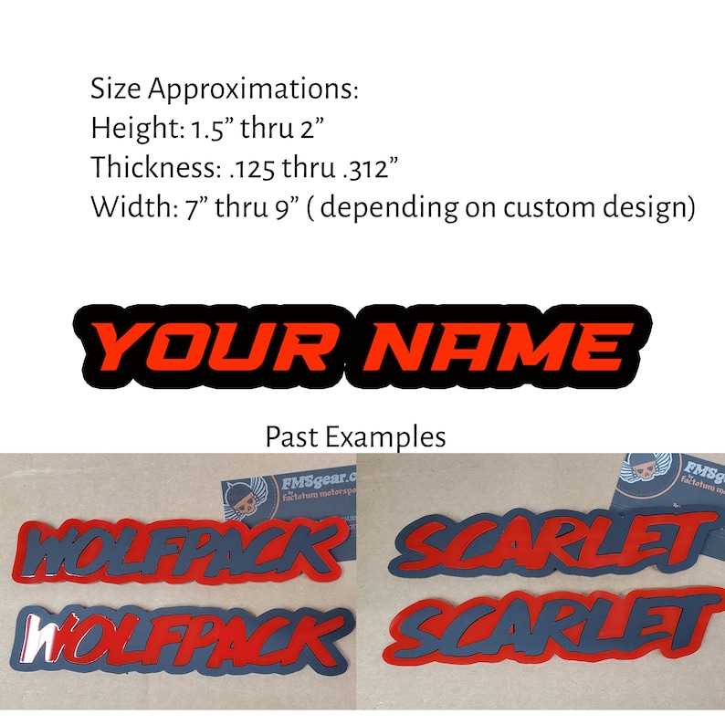 Custom Your Own Text Car or Truck Nickname Emblem Badge Etsy