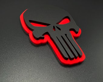 1 emblema de Punisher para guardabarros o portón trasero