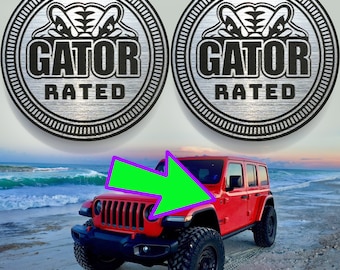 2 GATOR RATED 4x4 fender badge emblem