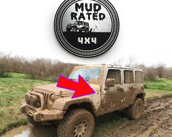 1 emblema de insignia de guardabarros 4x4 con clasificación MUD