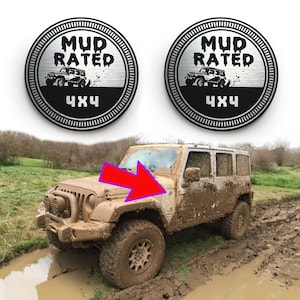 2 MUD Rated 4x4 fender badge emblem