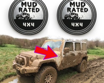 2 emblemas de guardabarros 4x4 con clasificación MUD