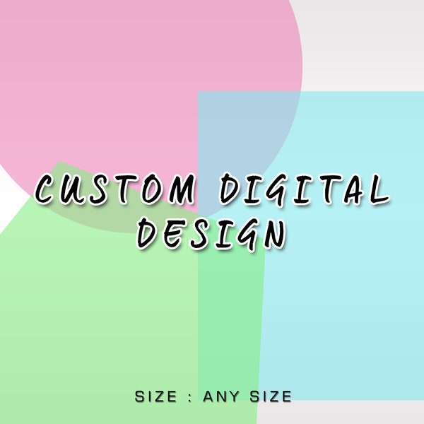 Custom Digital Design, Any Digital Design, Custom Digital Gifts Bags Design