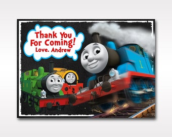 8 THOMAS the TANK & FRIENDS THANK YOU NOTES ~ Train Birthday Party Supplies 