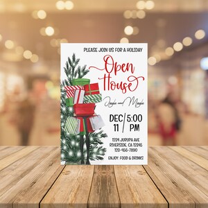 Editable Holiday Open House Invitation Template (digital Download) - Etsy
