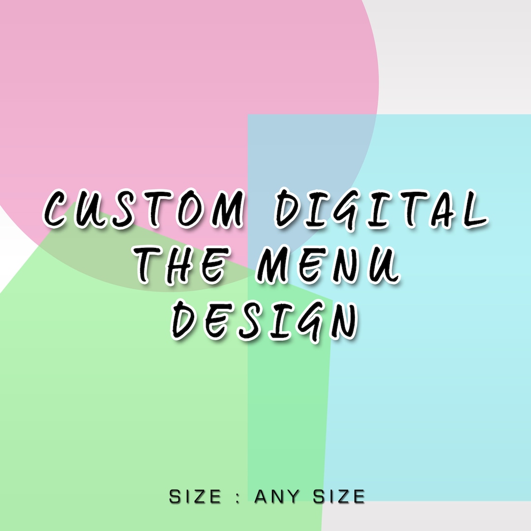 Fancy Menu Digital Custom Digital Menu Design: Wedding, Restaurant (digital Download) - Etsy