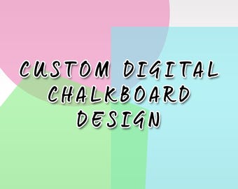 Letrero de cumpleaños personalizado con pizarra: Diseño digital (PDF)