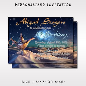 Invito Mille e una Notte / Invito Compleanno Aladdin