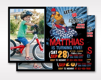 BMX Bike Birthday Invitation: Extreme Sports Party (Digital Download)