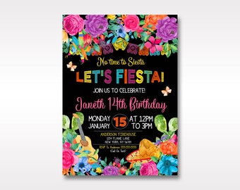 Fiesta Birthday Invitation