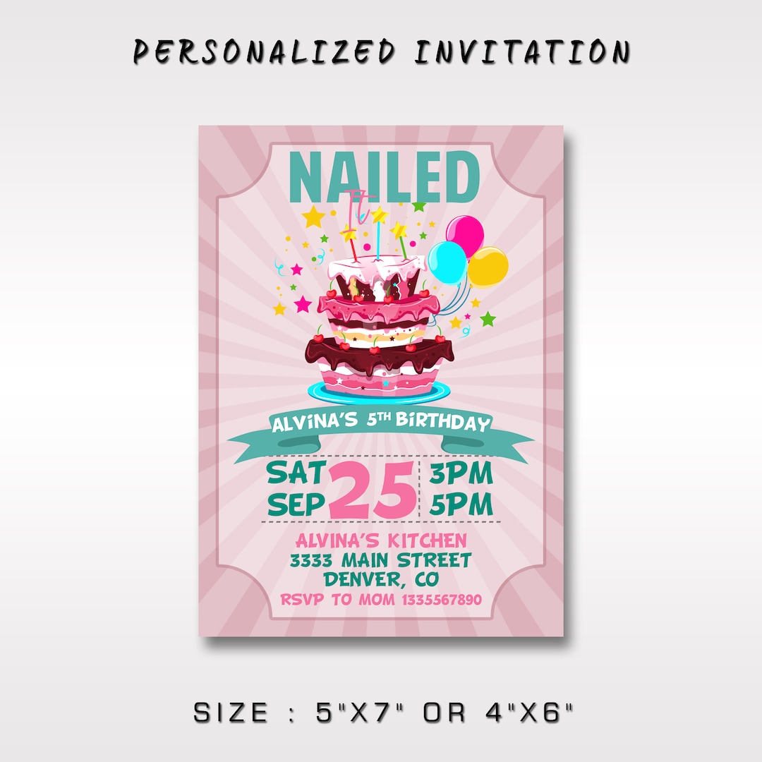 Nailed It Birthday Invitation | Nailed It Invitation | Nailed It Party ...