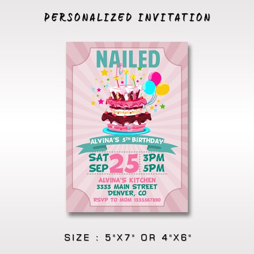 Nailed It Cake Decorating Party Birthday Invite - Etsy