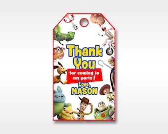 Toy Story Thank You Tags: Personalized Birthday Favors (Digital Download)