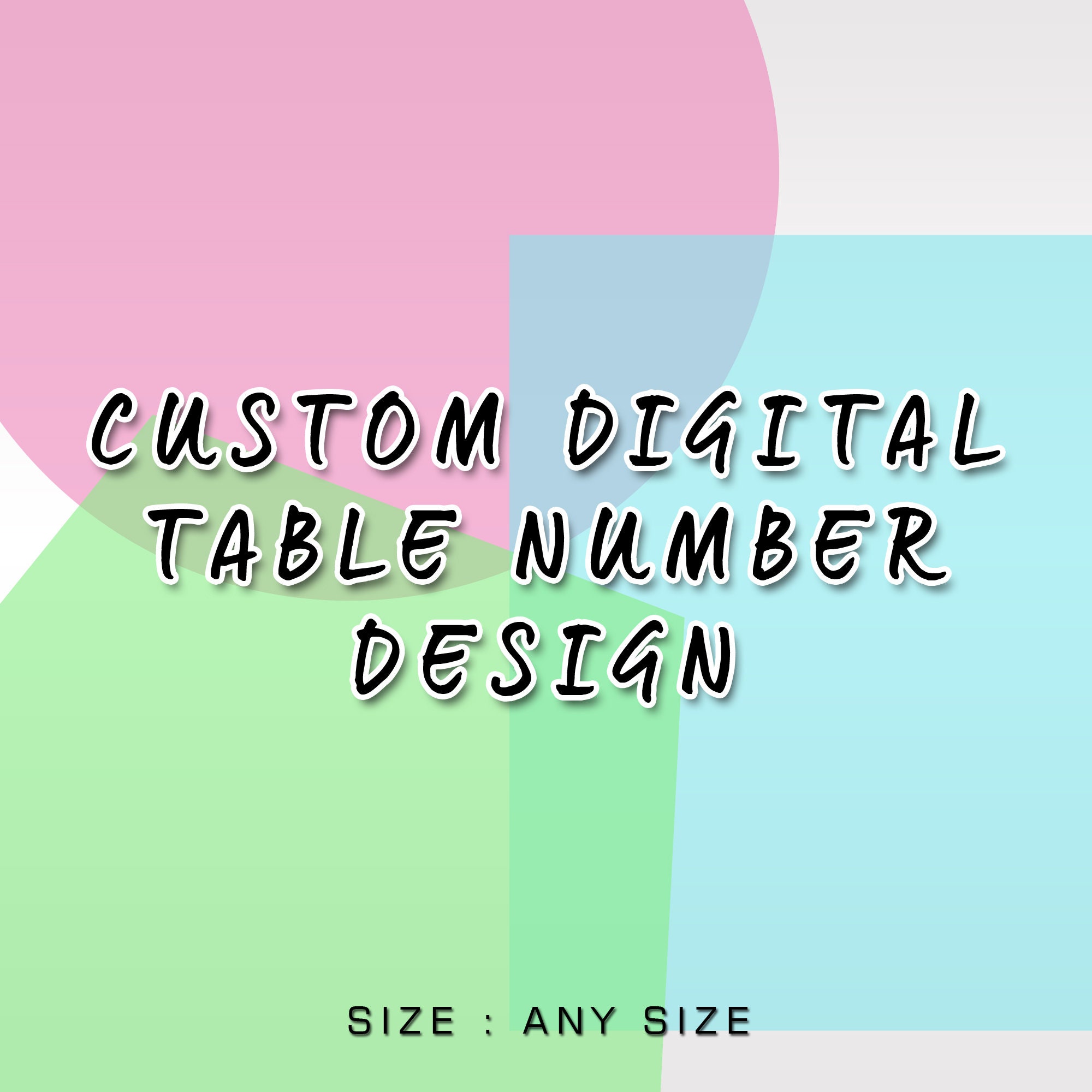 Customizable Table Numbers Custom Table Number Design: Wedding, Restaurant, Birthday (digital) - Etsy